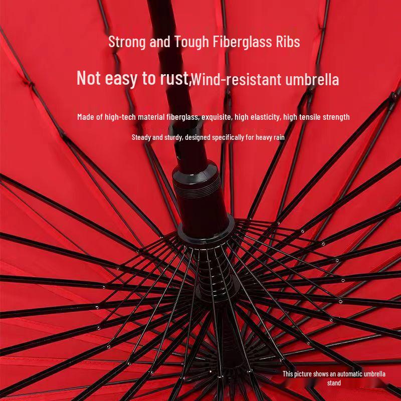Pellaim 24-Rib Windproof Business Straight Umbrella