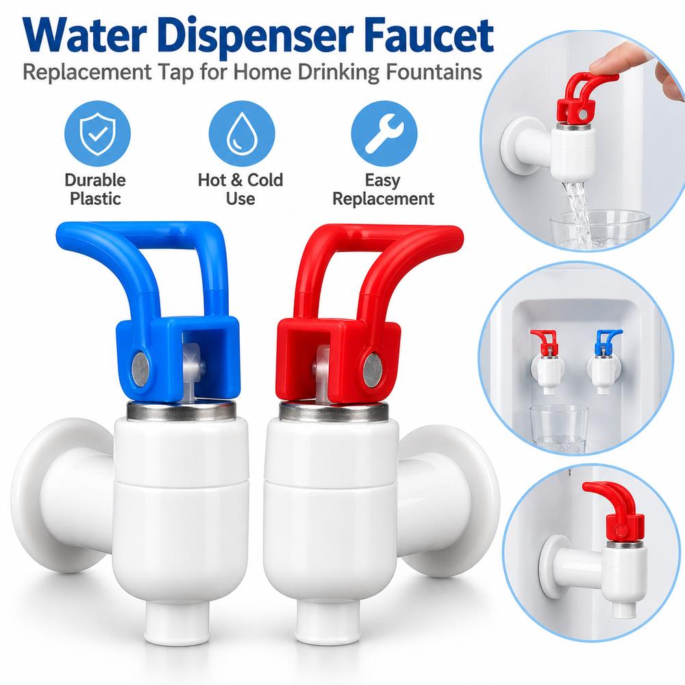 Push Type Water Dispenser Faucet Red Blue Drinking Fountain Valve New Water Dispenser Tap  Home Use