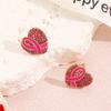 Red Ribbon Breast Cancer & AIDS Awareness Jewelry Set: Necklace, Nurse Bracelet, Badge