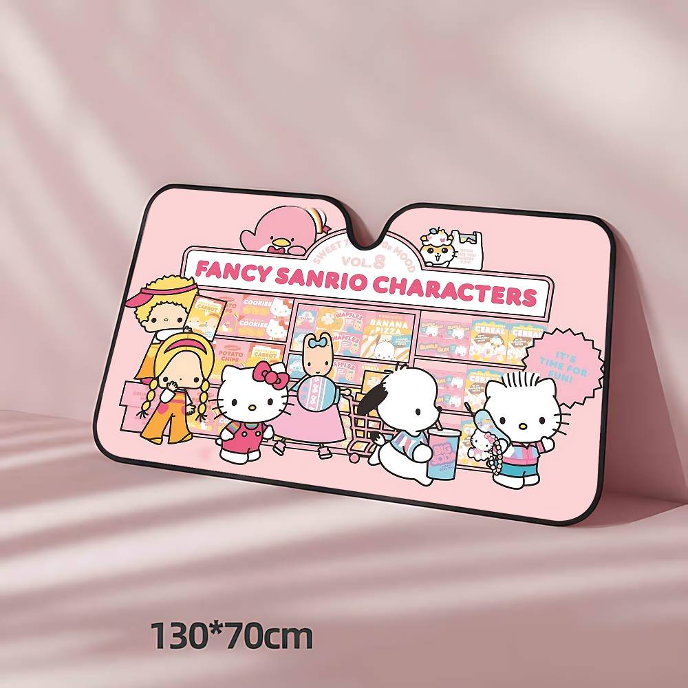 Cartoon S-Sanrio Kawaii Car Sunshade Curtains Windscreen Cover Shade UV Rays Sun Visor Protector