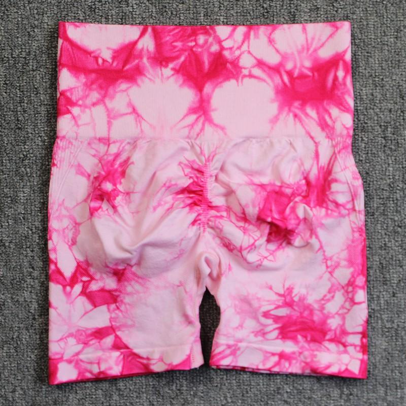 High Waist Seamless Smiling Tie-Dye Yoga Leggings Women Elasticity Slimming Fitness Pants