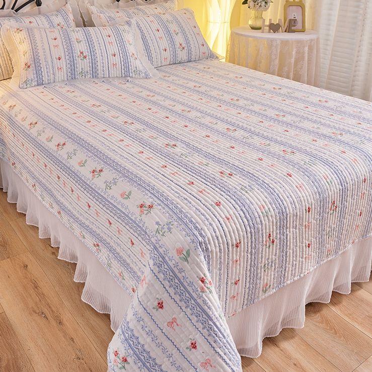 New Washed Cotton Bed Cover Four Season Universal Thick Bed Sheet Single Piece Bed Skirt Bed