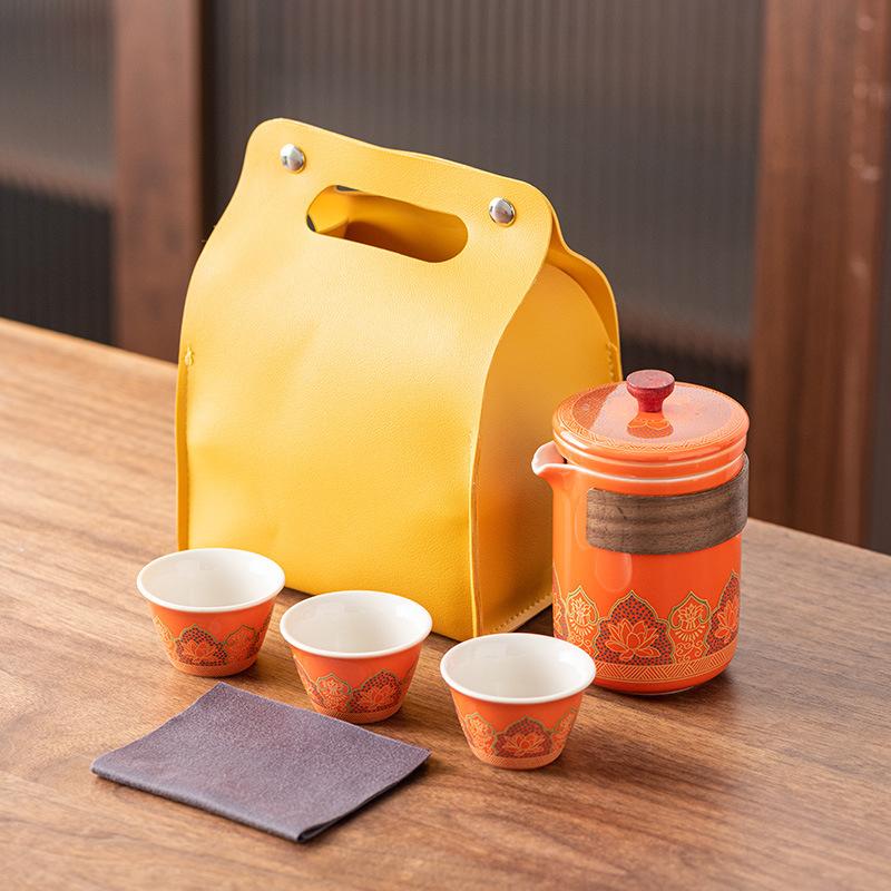 Travel Tea Set Portable Kung Fu Tea Set Japanese Outdoor Kuaike Cup Holiday Company Business Gifts