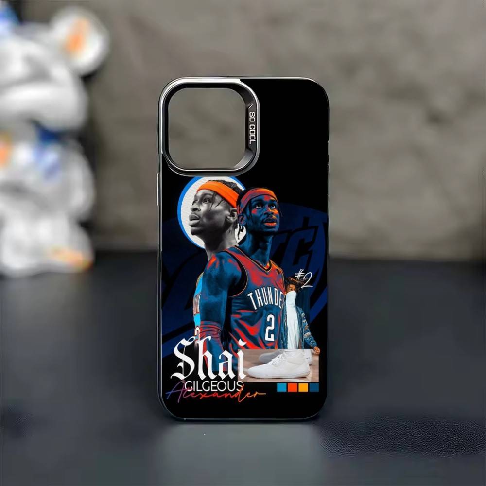 Basketball S-Shai Gilgeous-Alexander 2  Phone Case Color Silver Shell For IPhone 17 16 15 14 13 12 11 Pro Max Plus