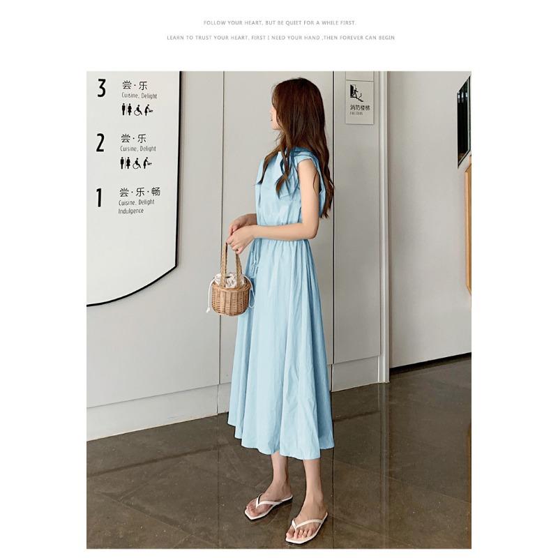 9 Color 5 Size Literary and Artistic Big Skirt Summer New Style Can Be Retrenched Waist Loose Dress