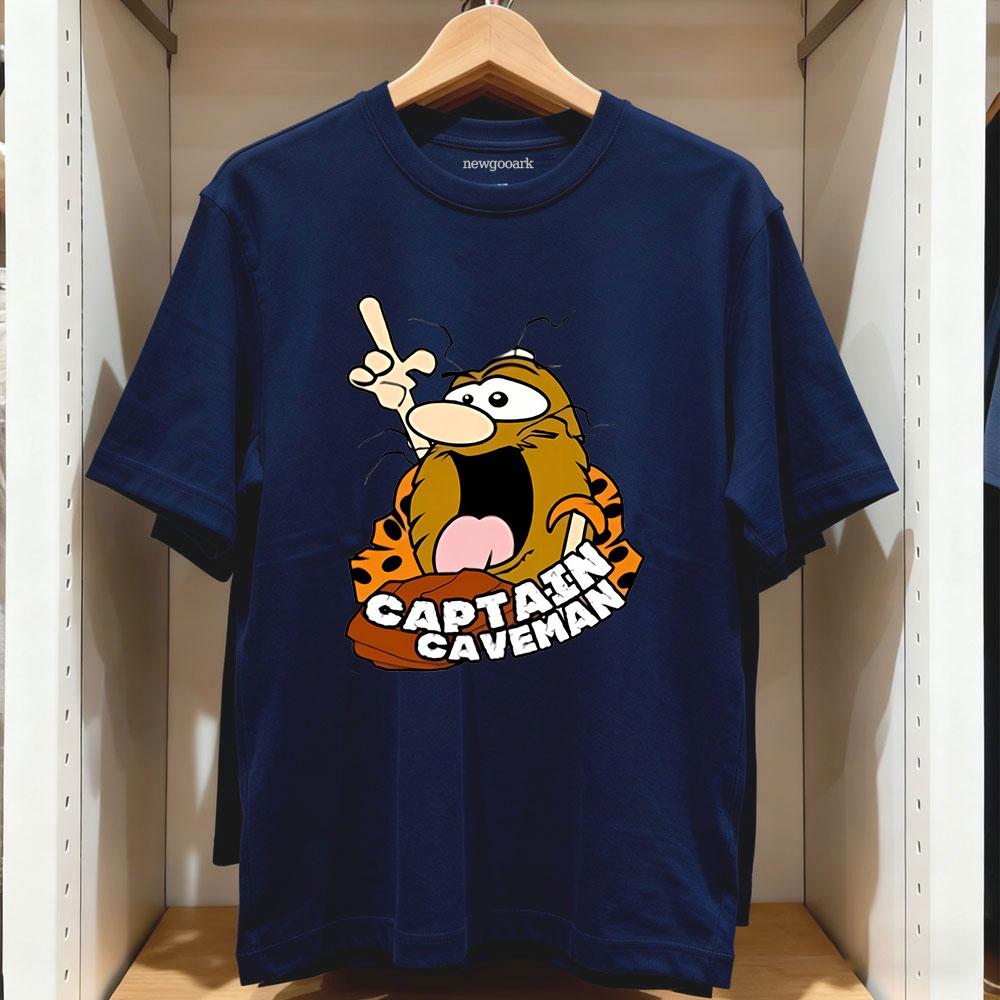

Captain CaveUnisex Vintage Cartoon Movie Essential TShirt Women Unisex Casual cotton printed t shirts Creative streetwear 4XL