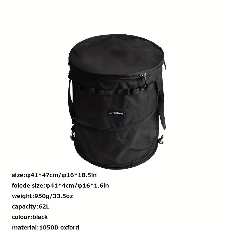 62L Collapsible Camping Storage Bucket Heavy Dut Outdoor Gear Organizer Bag Portable Camping Trash Bin for Picnic RV Fishing