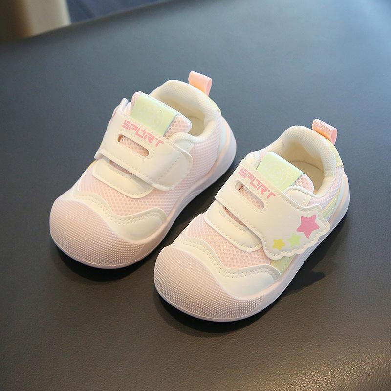 

Обувь для малышей, осенние сандалии для девочки, мягкая подошва, нескользящая, осенняя обувь для малышей, летняя обувь для малышей 20 розовый