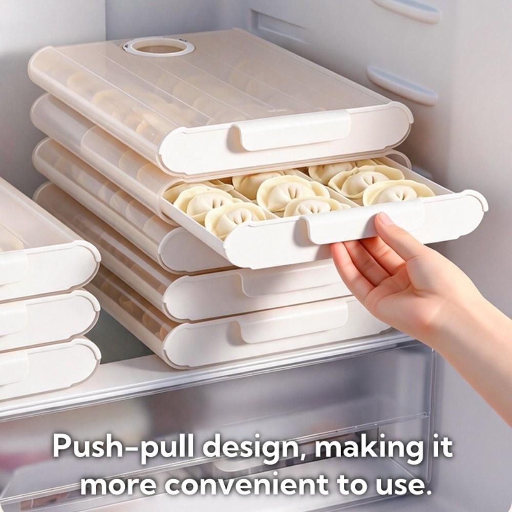 Fresh-Keeping Dumpling Storage Box Stackable Sealed Preservation Box Refrigerator