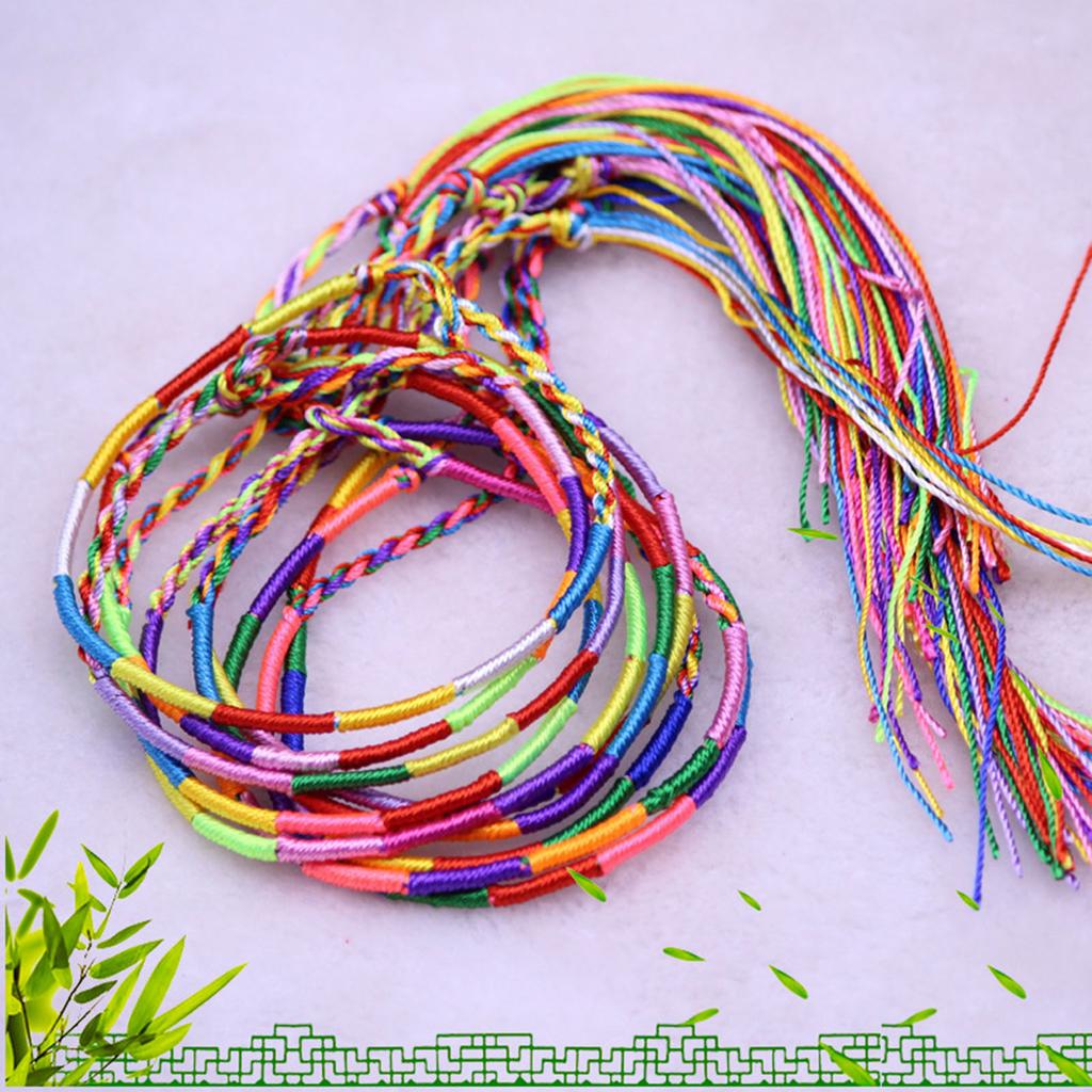 Friendship Bracelets Braided Cord Hand-Making Bracelets Fashion Jewelry Gift