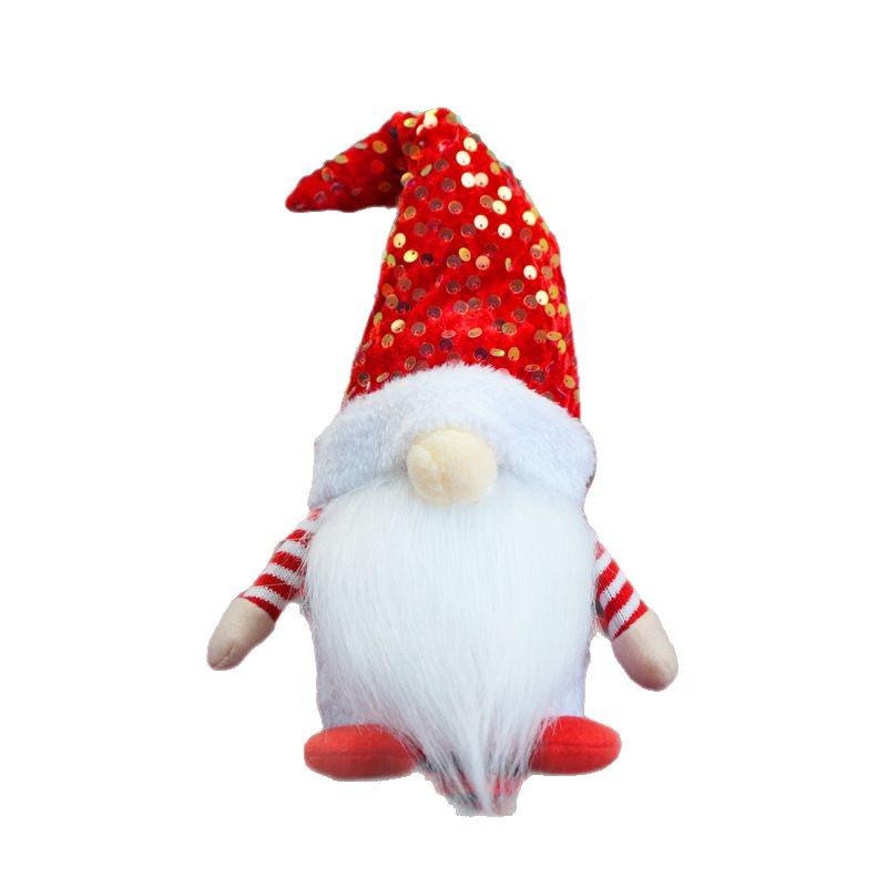 Svítící flitrový trpaslík a Rudolf vánoční ozdoby