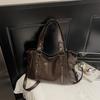 Vintage Handbag Solid Color Shoulder Bag Women's Large Capacity Commuter Tote Bag