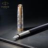 PARKER Sonnet Premium Metal Black GT Ballpoint Medium Gift Officially Product Number 2119787 & Pen, Nib, Oil-Based, Boxed, Imported,