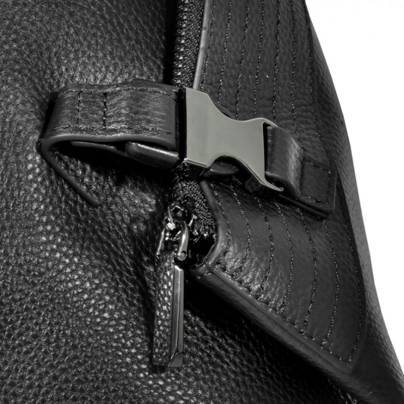 Benetton Benetton Rindsleder Asymmetrischer Rucksack Bcbga6361 Bk