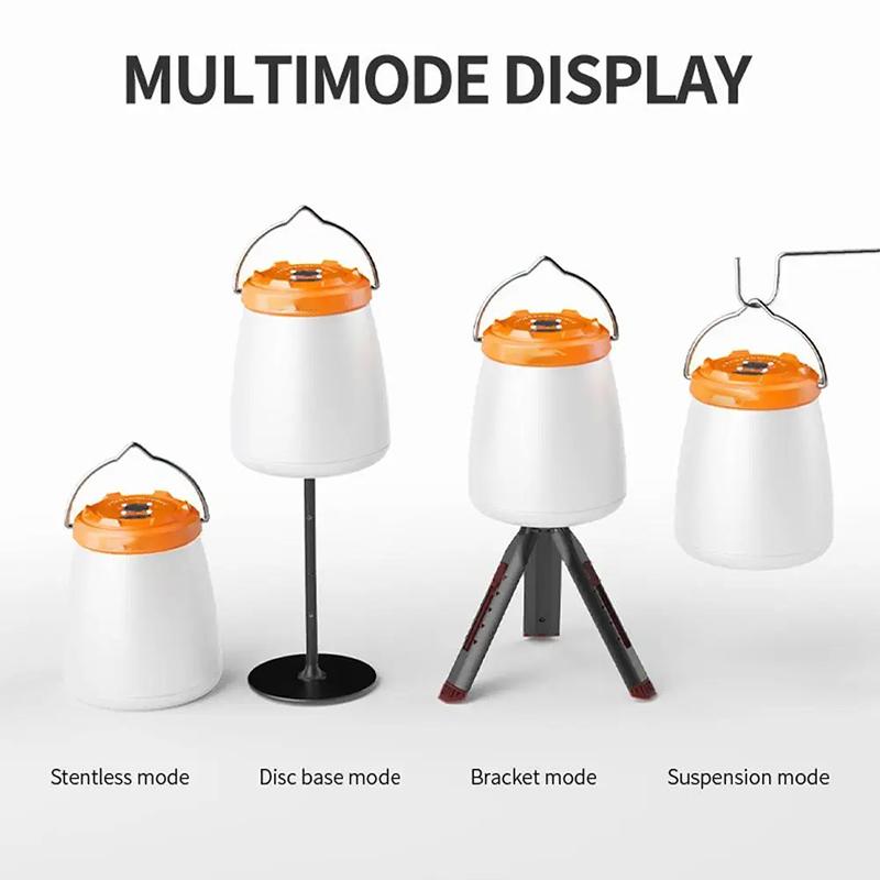 LED Camping Lights Built-in Battery USB Rechargeable Lamp Outdoor Tents Hanging Lantern Waterproof Night Light Emergency Light