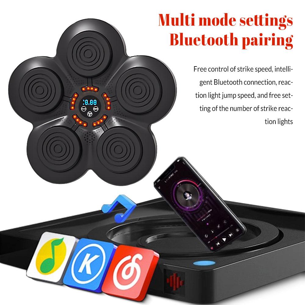 Smart Bluetooth Music Boxing Machine Wall Mounted Boxing Machine LED Lighted USB Charging Sandbag Boxing Training Equipment
