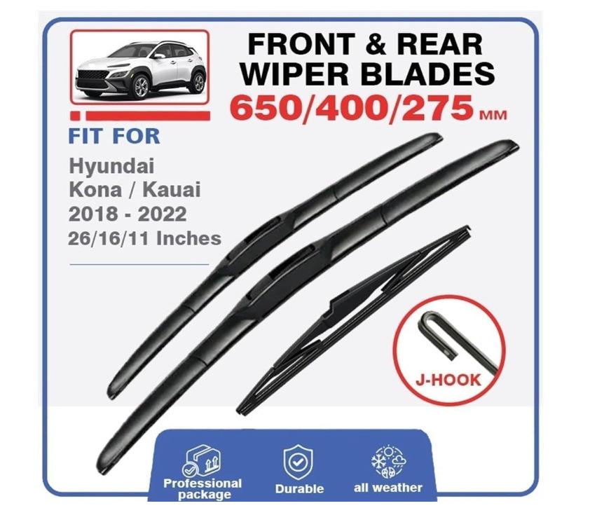 

Hyundai Kona N Hybrid Wiper Blades 2017-2025 2017-2022 Kona N Hybrid 26+16+11