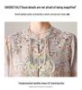 2024 New Chiffon Short Sleeve Blouse - Chinese Style Spring/Summer Top for Middle-Aged Women