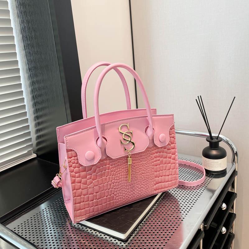 2025 Podzimní Minimalistická Retro Crossbody Taška přes Rameno s Krokodýlím Vzorem