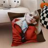 model fashion LLaura WWiggins Cushion Cover Throw Pillow Cover Hidden Button Durable Polyester Chair Cushion
