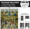 Tenda da Doccia con Pittura Classica, Decorazione Bagno Stile Pittura Rinascimentale Vintage, Tessuto in Poliestere Impermeabile con 12 Ganci, Artistica
