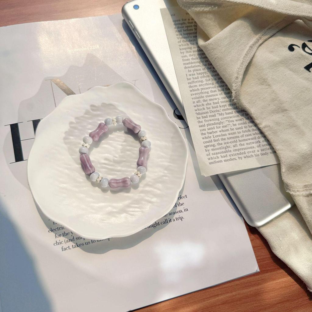 Jingdezhen Handmade Ceramic Beaded Bracelet – Simple Cool Style