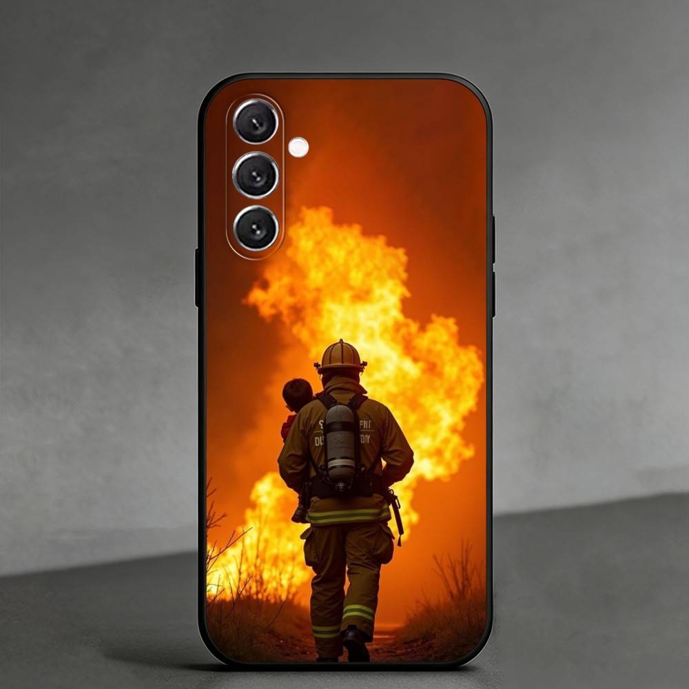 F-firefighters Phone Case For Samsung Galaxy A91,80,73,72 ,71,53,52,32 ,31,22,21s,20,Soft Black Case