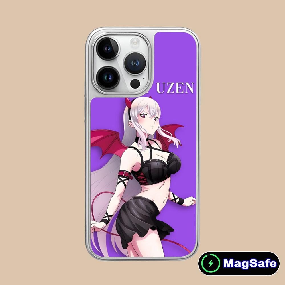 Mato seihei no slave Uzen Kyouka Phone Case for iPhone 17 16 15 14 13 12 11 Air Pro Max Plus Magsafe Silver Plating Cover