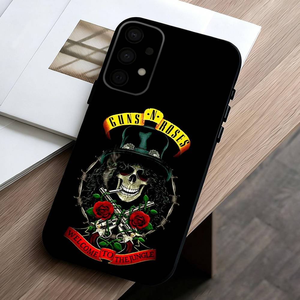 Band G-Guns-S N R-Roses  phone Case For Samsung Galaxy A73,A72,A71,A70,A53,A52,A51,Others Soft Black Shell