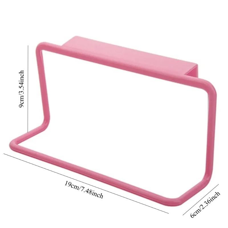 1PC Plastic Hanging Holder Towel Rack Multifunction Cupboard Cabinet Door Back Kitchen Accessories Home Storage Organizer