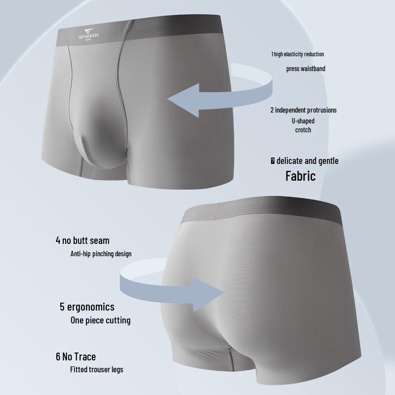 Seven Wolves Men's Premium Antibacterial Boxer Briefs