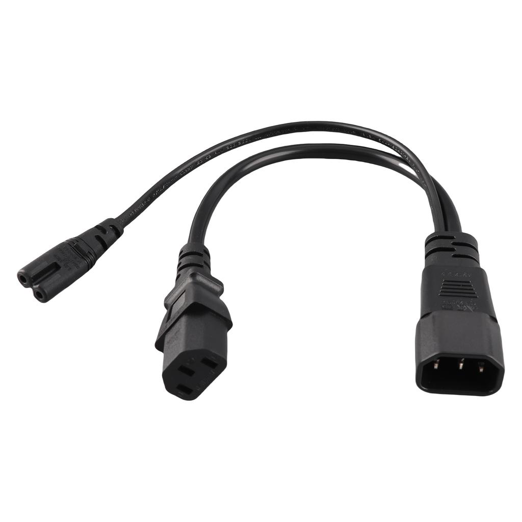 IEC320 C14 Male to C13 C7 Female Power Cord Water Proof IEC320 Power Cable for Projectors 100‑250V 32cm