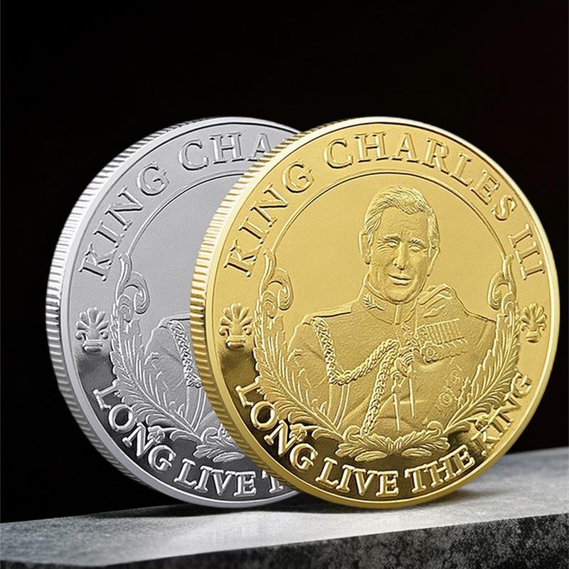 King Charles Lll Commemorative Coin Modern Minimalist Style Home Office Decor