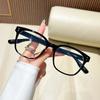 Large Frame Anti Blue Light Glasses Ultra Light TR90 Women's Fashionable High-end Optical Glasses Computer Essential Goggles