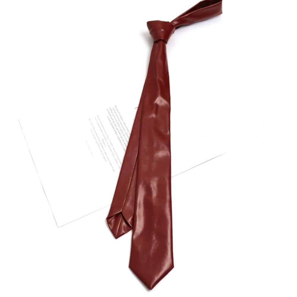 

Регулируемый галстук-бабочка из ПУ-кожи, узкий, ретро, простой, мужской, деловой вино красного