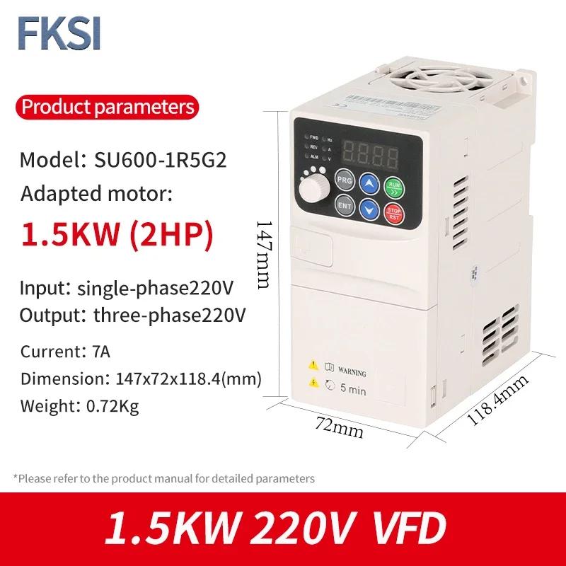 Onduleur VFD 1.71KW 1.1KW 1.1KW 1KW Onduleur de Fréquence 1P-1P 111V 1P-1P 181V Convertisseur de Fréquence de Sortie Entraînement à Fréquence Variable