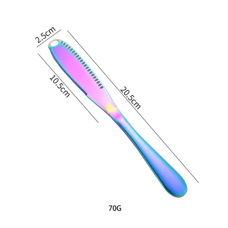 430 Edelstahl Buttermesser Löcher Käse Dessertmesser Stahl Marmeladenmesser Besteck Toast Abwischen Sahne Brot Käseschneider Küchenwerkzeuge