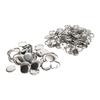 100 Set Pin Back Button Parts Sturdy Metal Plastic Rustproof Smoothing Button Making Supplies for Badge  