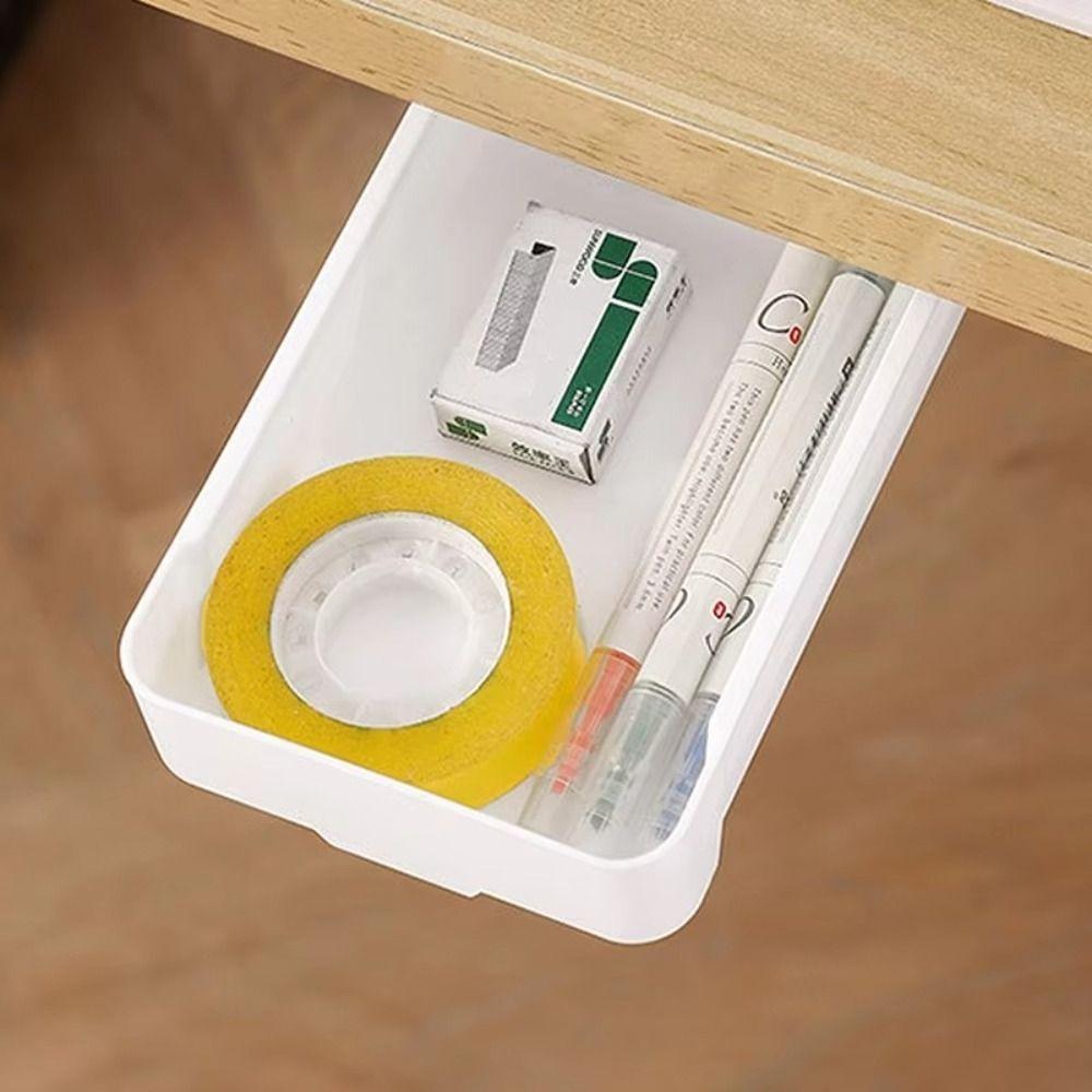 Selbstklebende Untertischschublade Große Kapazität Versteckte Schublade Kosmetik Schreibwaren Organizer