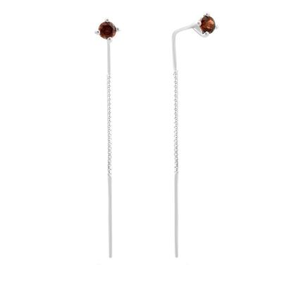 Boucles d'oreilles en argent avec grenat naturel 0,615ct (2167464)