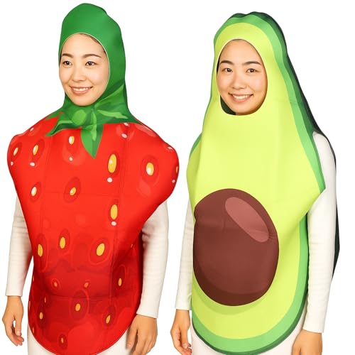 [kitamurasyokai] Strawberry Cosplay Costume, Fruit Costume, Halloween Costume, Fun Item, Cute Item for Parties and Events, Unisex, One Size Fits All A