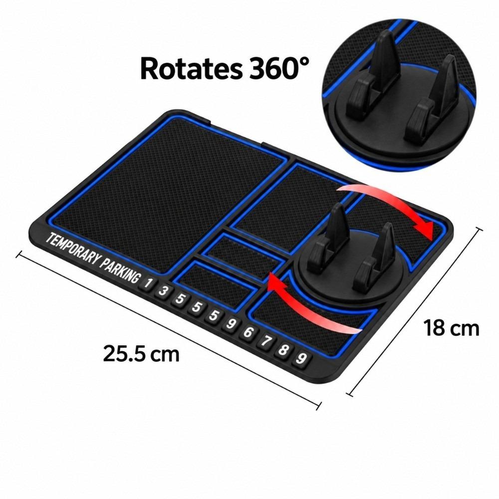 Rotatable Phone Holder Mat Silicone Parking Number Sign Car Phone Holder  Car Interior Dashboard