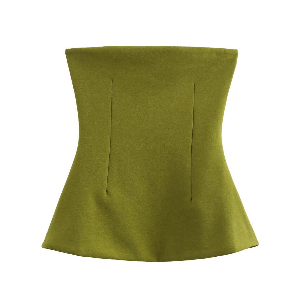 Spring 2025 Women's Fashion: Slim Fit Simple Tube Vest Top
