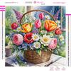 Art Vase Bouquet Diamond Painting  Full Round Diamond Mosaic Landscape Colorful Cross Stitch Kits Room Home Decor Gifts