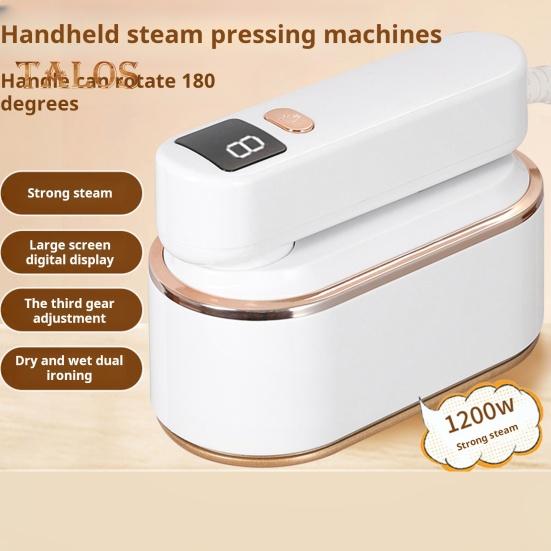 Żelazko parowe 2 w 1, 1200 W, przenośne żelazko parowe ze zbiornikiem na wodę o pojemności 150 ml, wyświetlacz, 3 poziomy pary, przenośne żelazko do domu i podróży