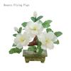 23X10X21CM Chinese Creative Natural Jade Peony Flower Bonsai Decoration Home Living Room Jade Carving Crafts