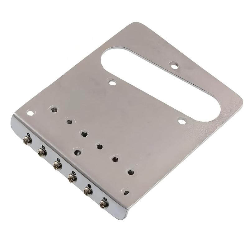 Professional 6 String Saddles Bridge Plate Electric Guitar Bridge Control Panel with Carving Decorative Pattern