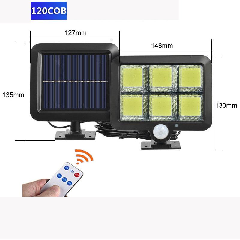 100LED Solar Licht Außen Motion Sensor Aufladen Solar Wand Licht Wasserdicht Notfall Led Licht Straße Garten Veranda Lampe