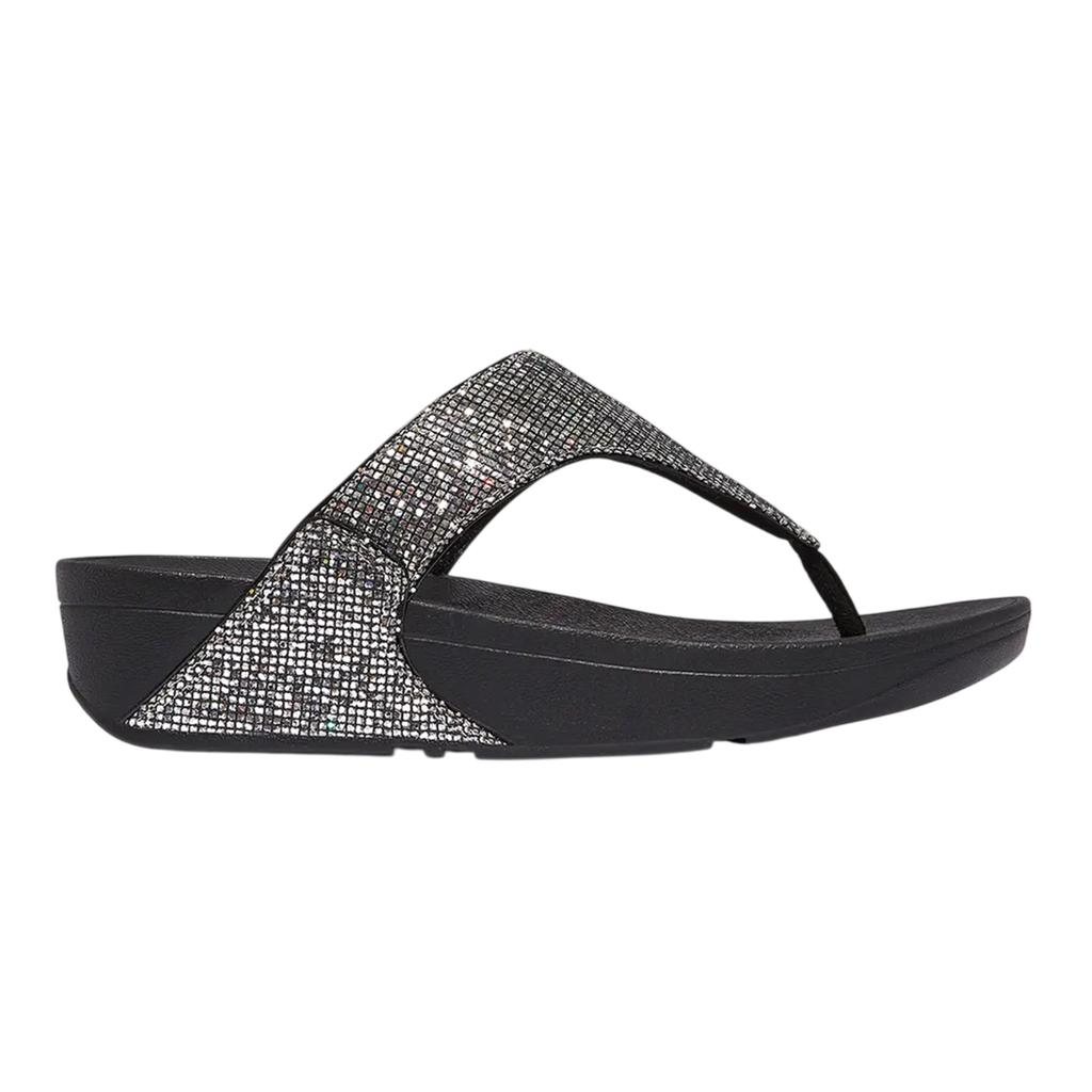 Fit Flop Womens/Ladies Lulu Glitterball Toe Post Wedge Sandals