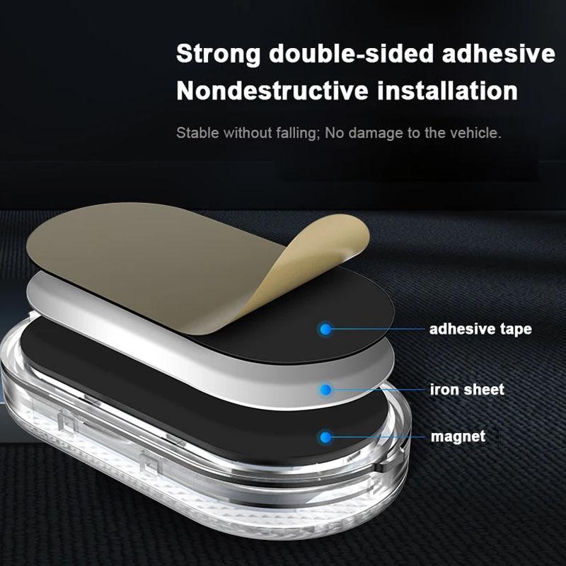 1/2/4Pcs LED Touch Light Mini Car Interior Lighting USB Rechargeable Auto Roof Ceiling Reading Lamps Atmosphere Decoration Lamp
